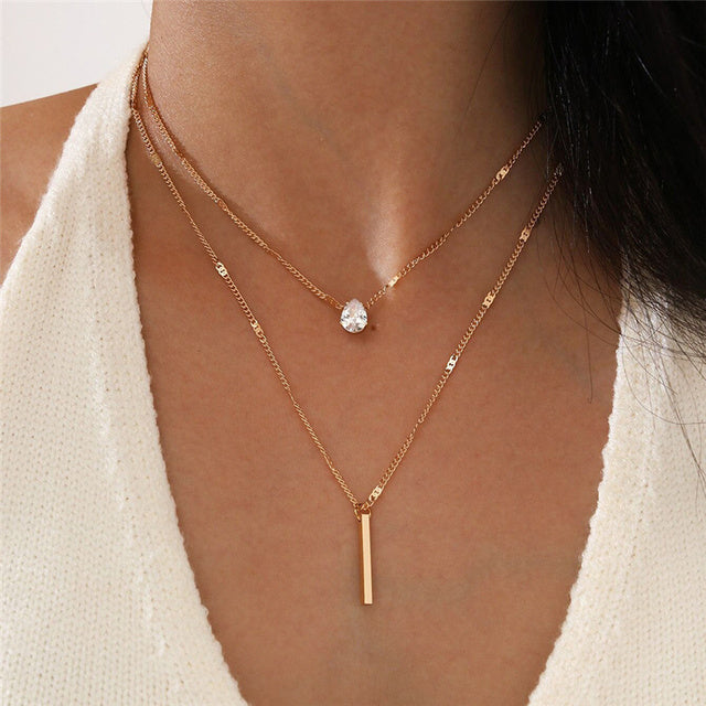 Conjunto de collar vintage con colgante