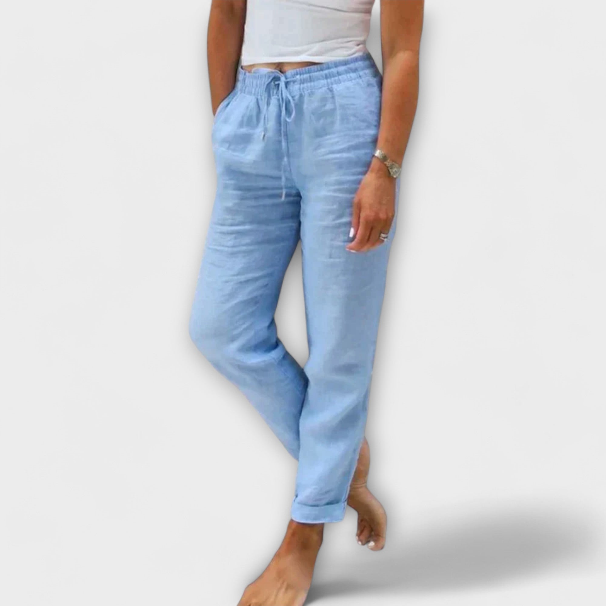 Stacy - Pantalones de lino ligeros