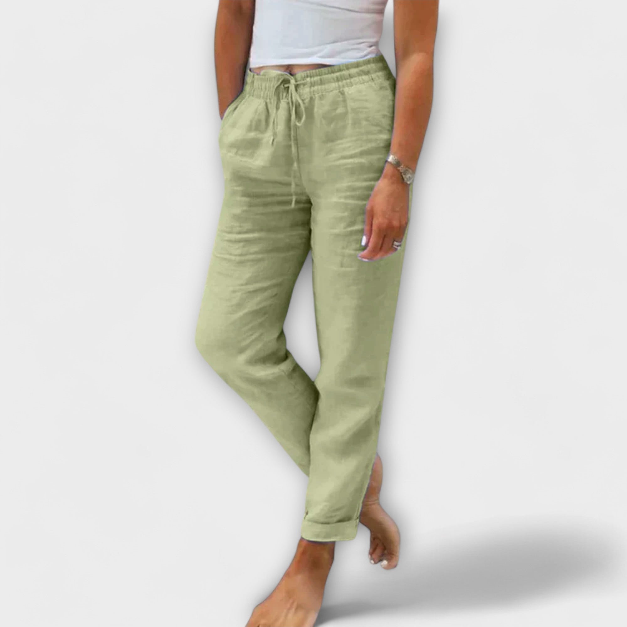 Stacy - Pantalones de lino ligeros