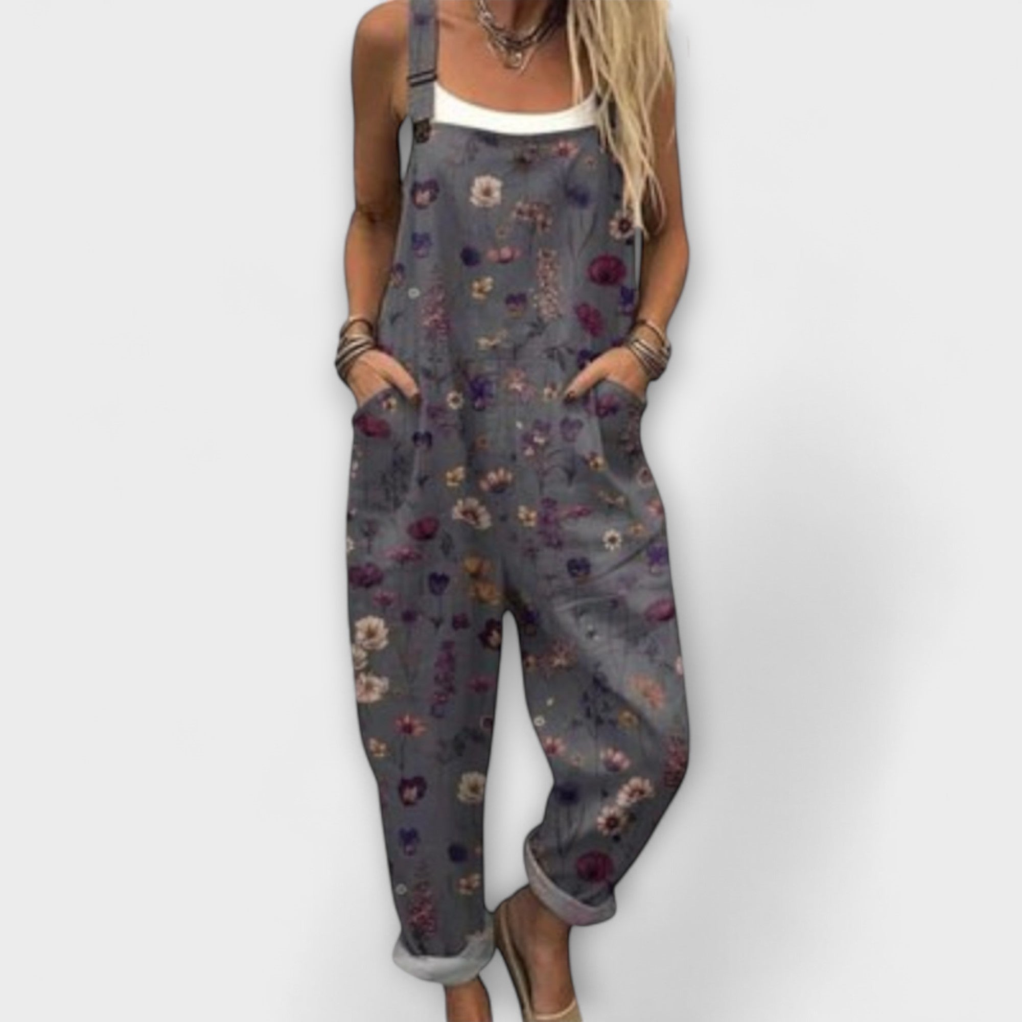 Kelly – Mono con estampado de flores nocturnas