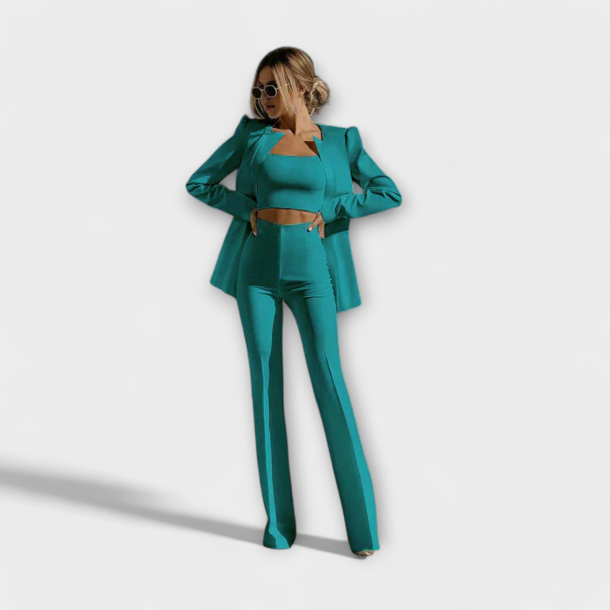 Selina - Conjunto elegante de 3 piezas (Blazer, Top, Pantalón)
