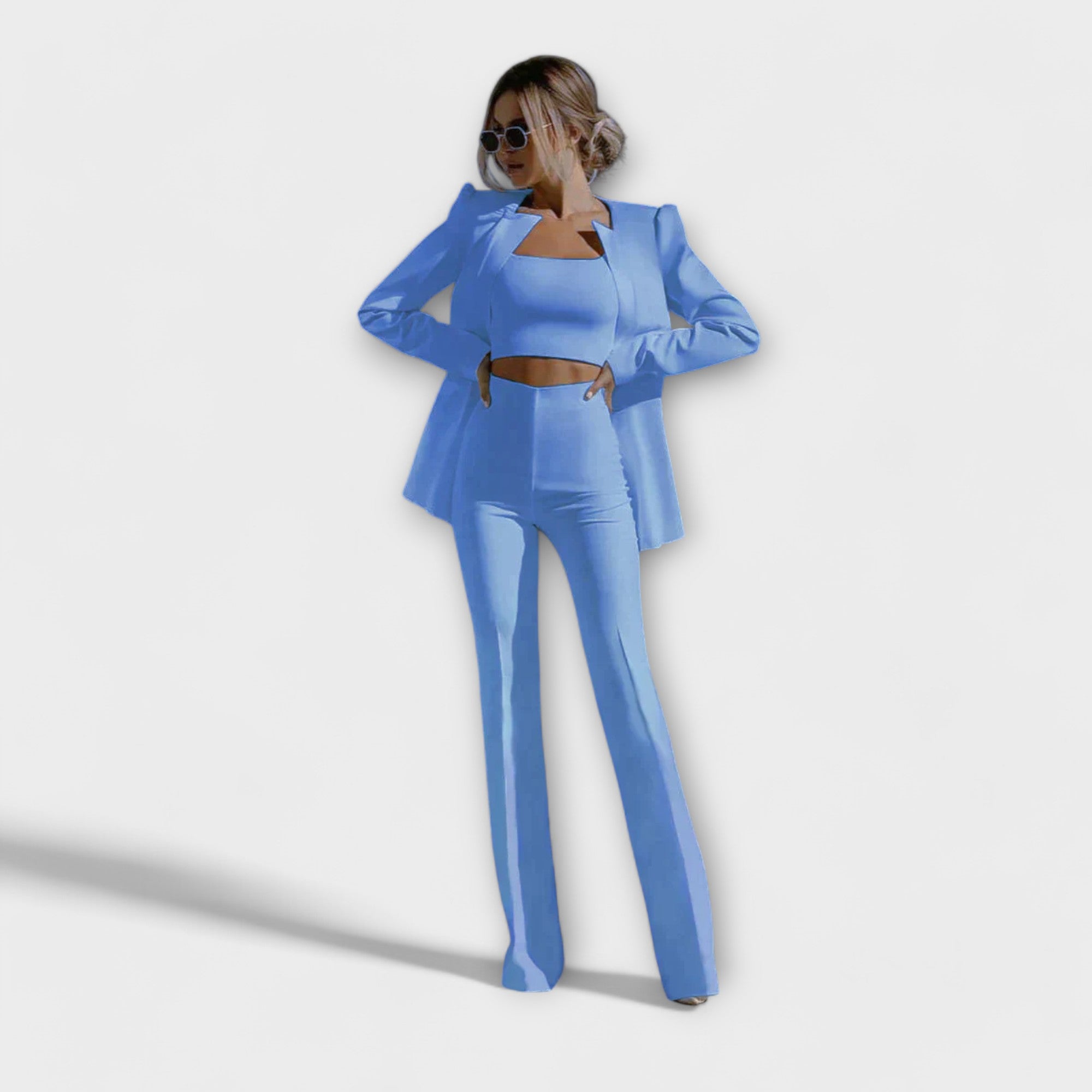 Selina - Conjunto elegante de 3 piezas (Blazer, Top, Pantalón)