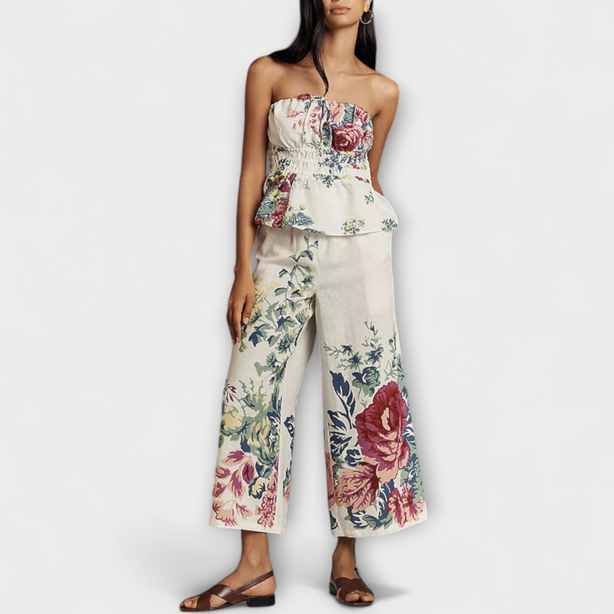 Indigo - Conjunto de Vestido de Flores de Verano