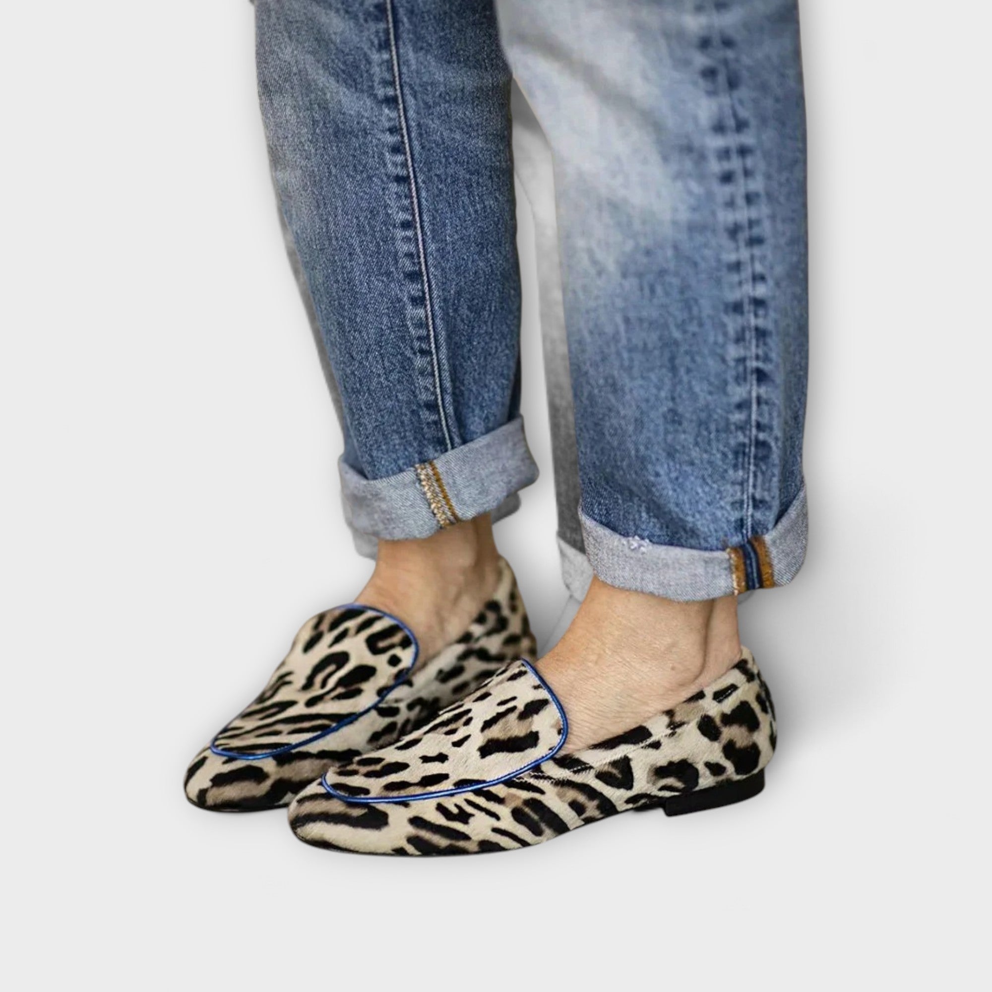 Greer – Mocasines Casual con Estampado de Leopardo