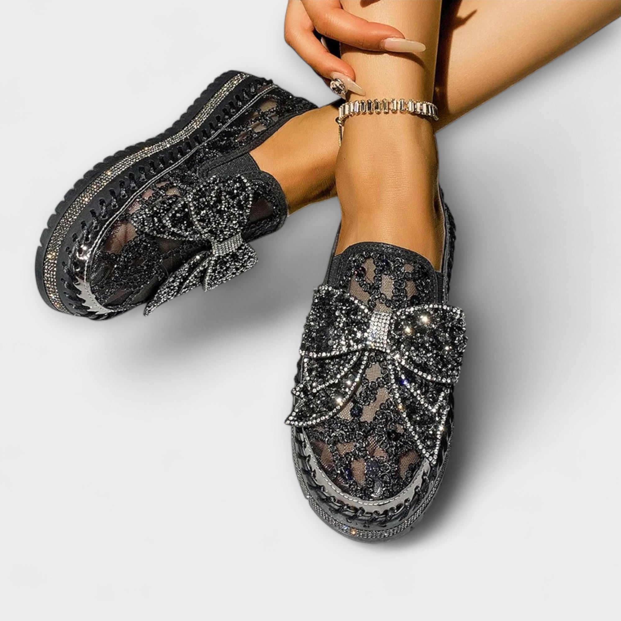 Rue – Mocasín con Lazo de Strass