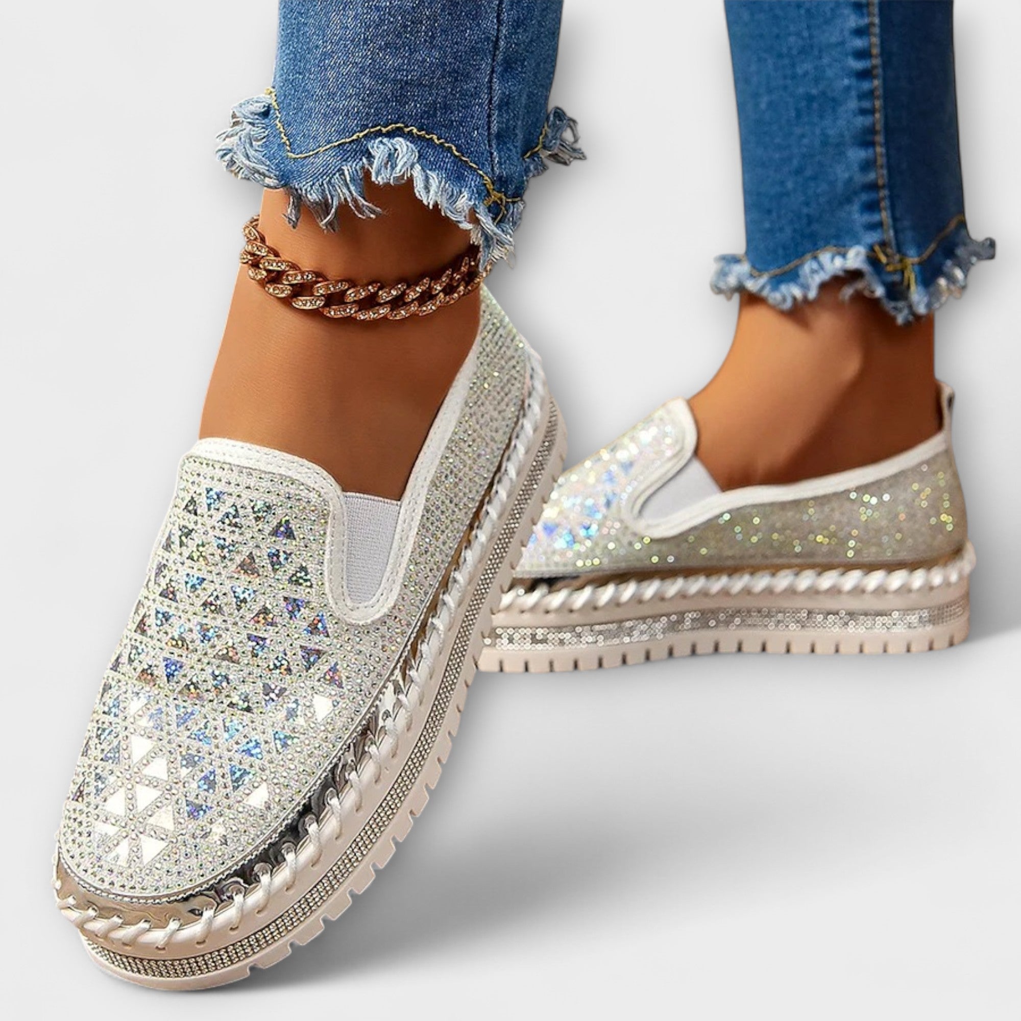 Vada – Zapatillas Embellecidas con Rhinestones