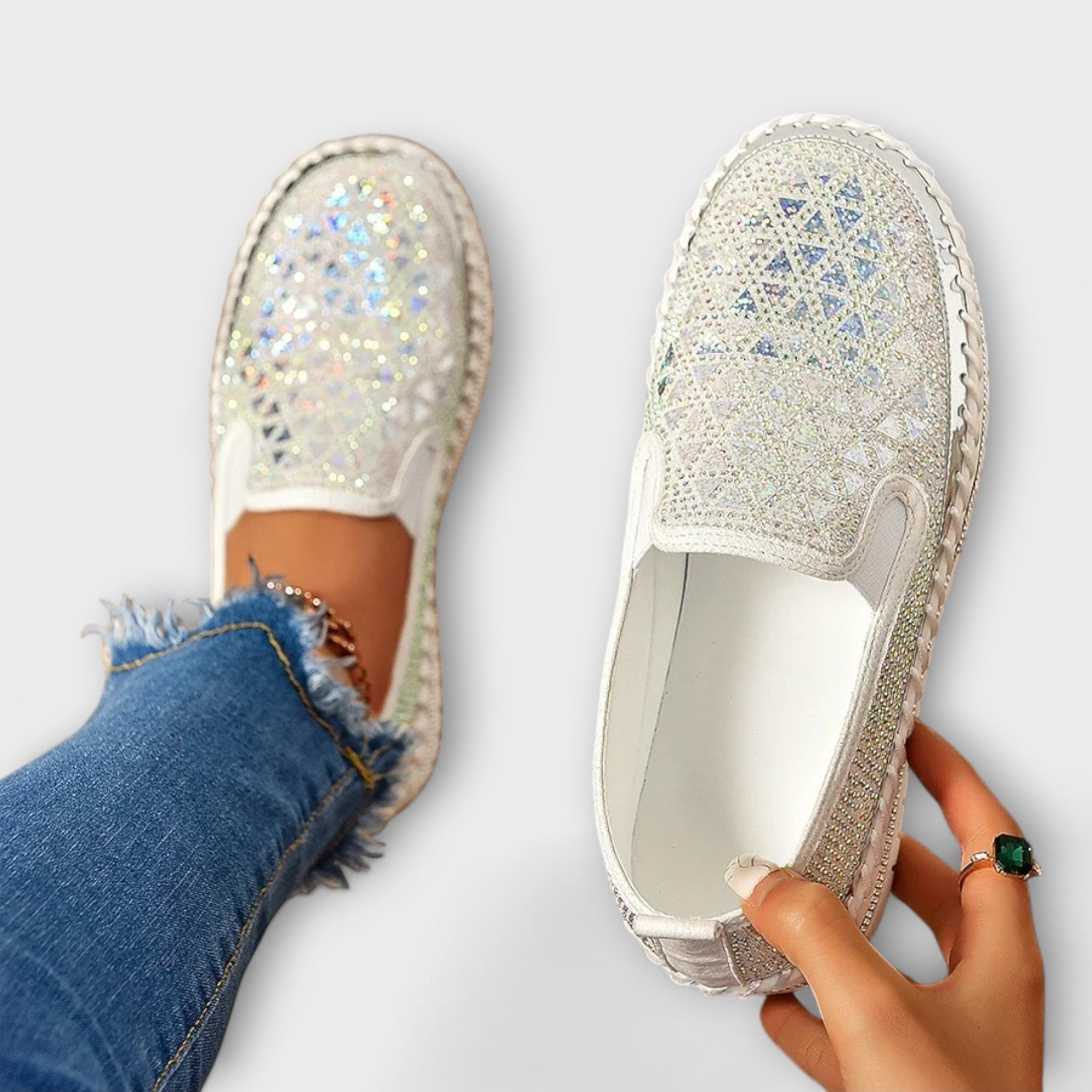 Vada – Zapatillas Embellecidas con Rhinestones