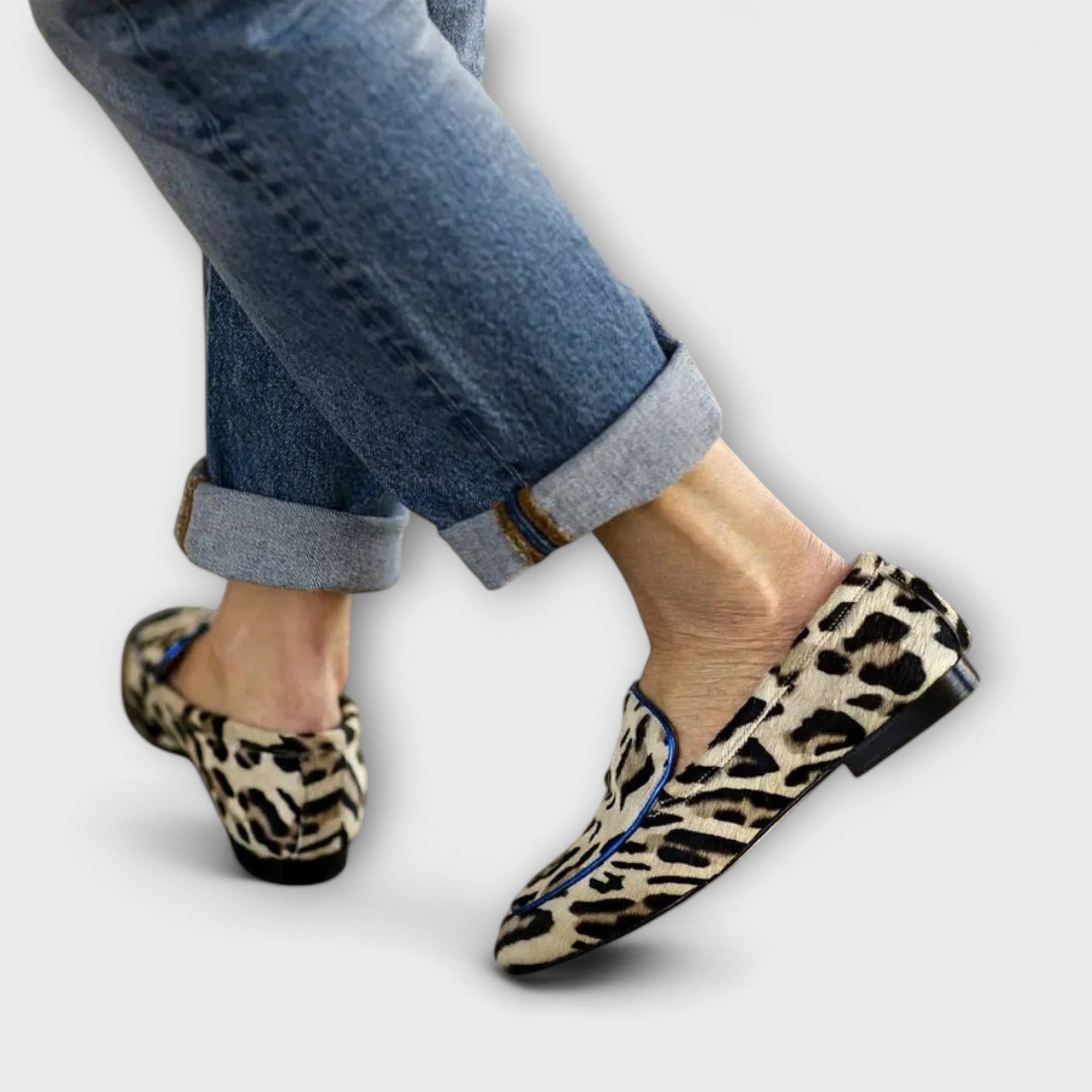 Greer – Mocasines Casual con Estampado de Leopardo