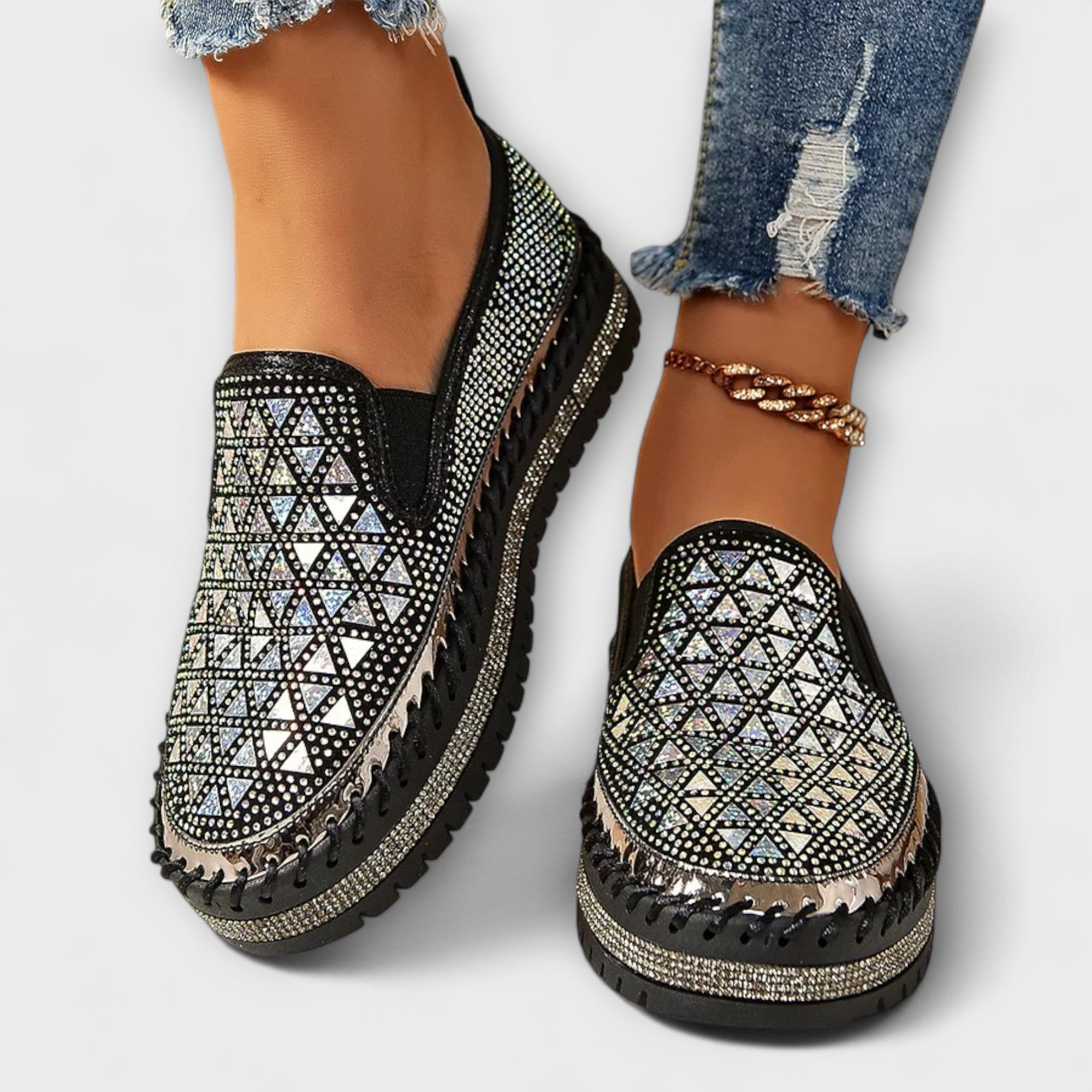 Vada – Zapatillas Embellecidas con Rhinestones