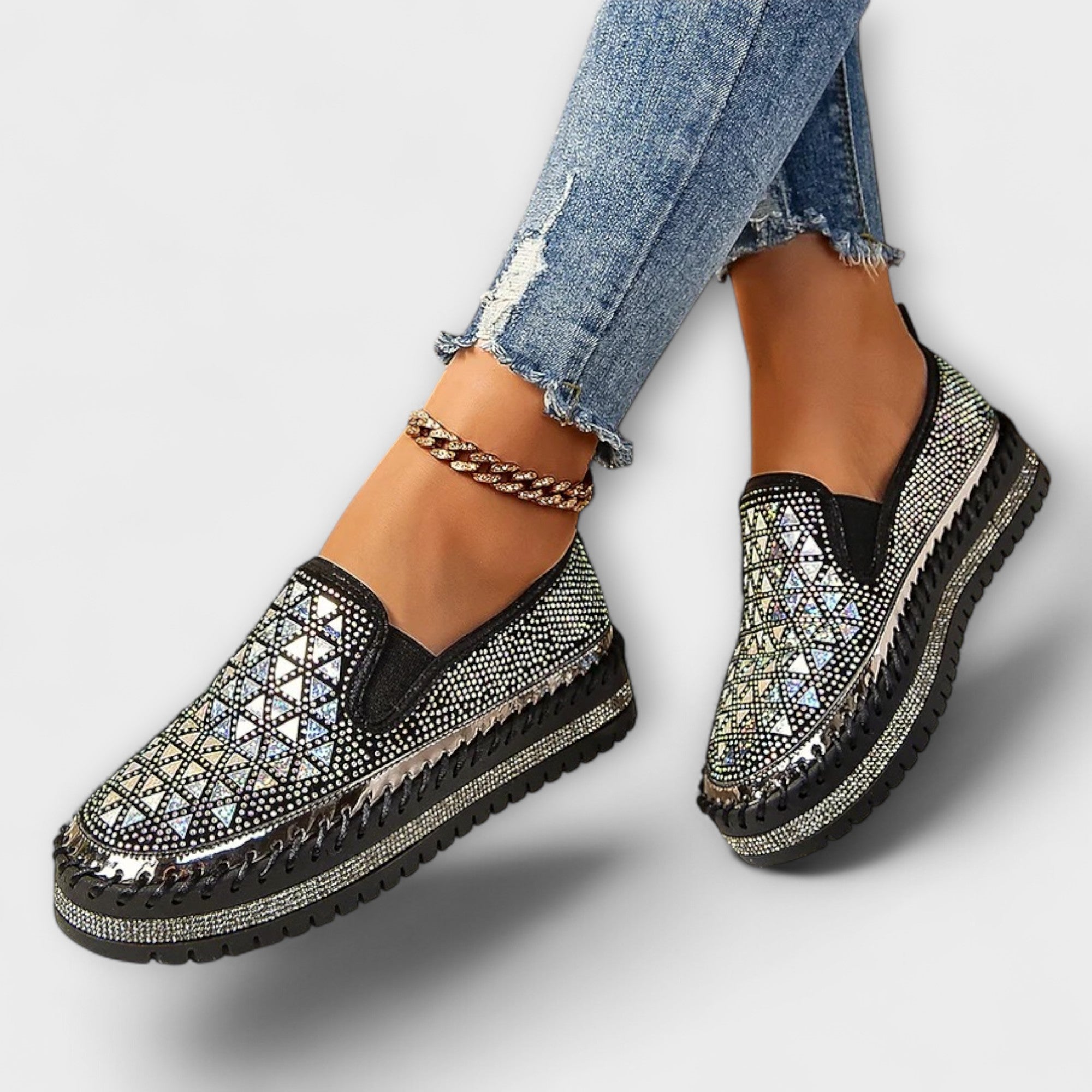 Vada – Zapatillas Embellecidas con Rhinestones
