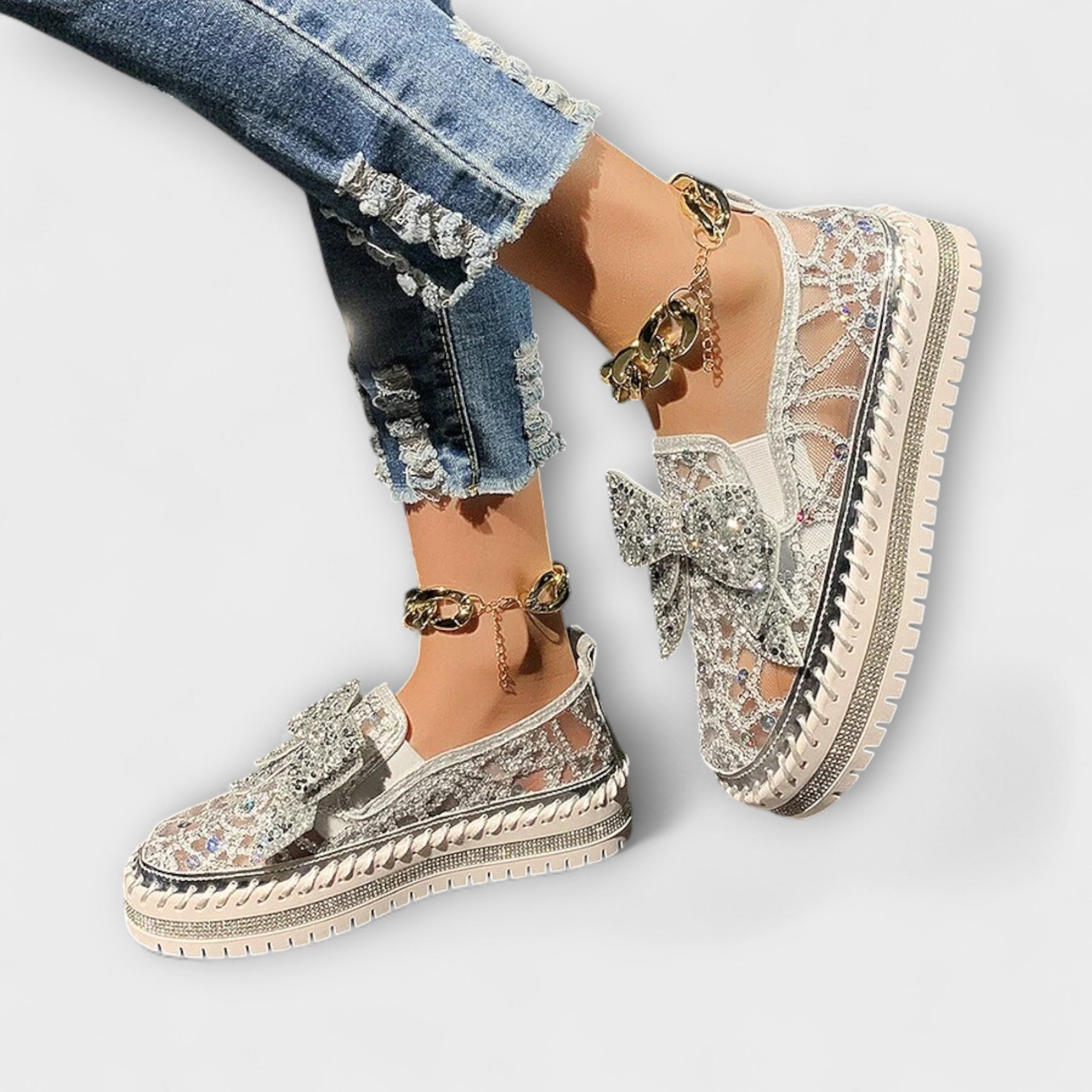 Rue – Mocasín con Lazo de Strass