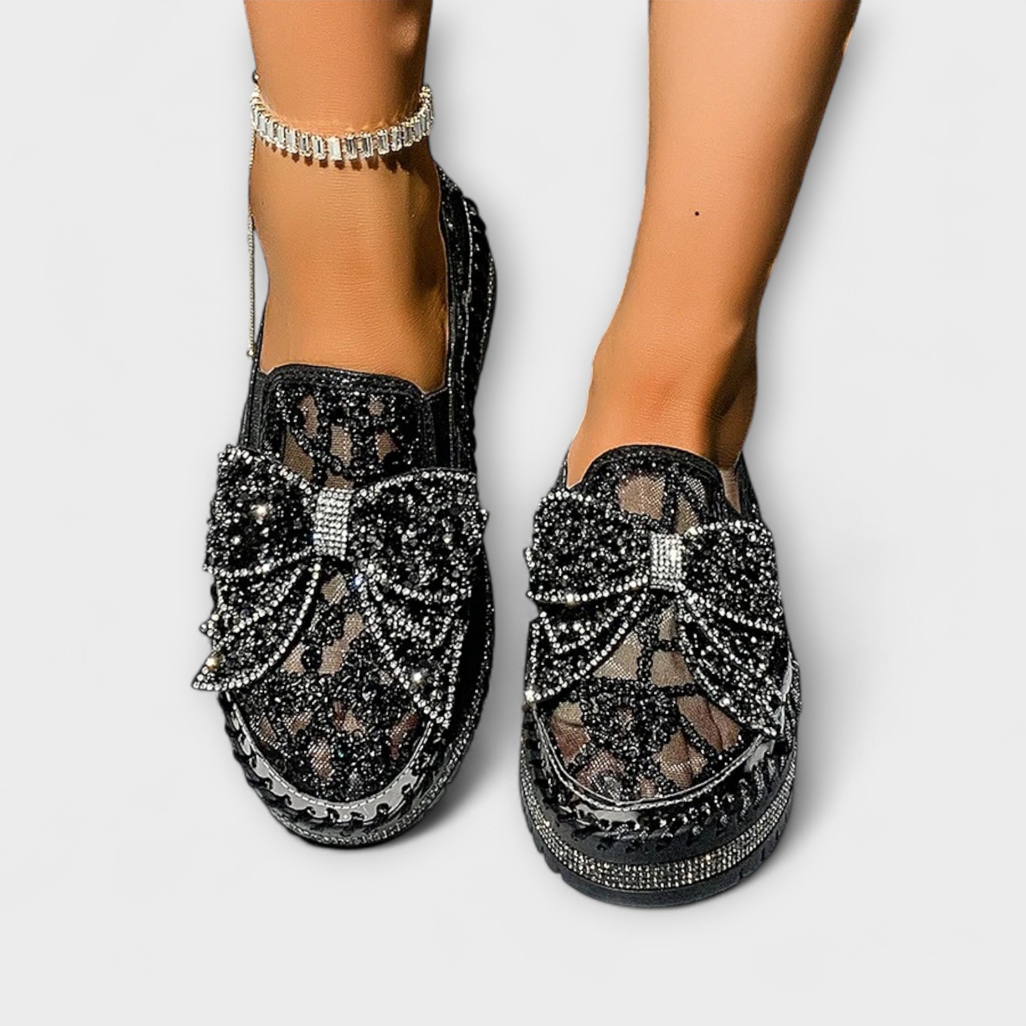 Rue – Mocasín con Lazo de Strass