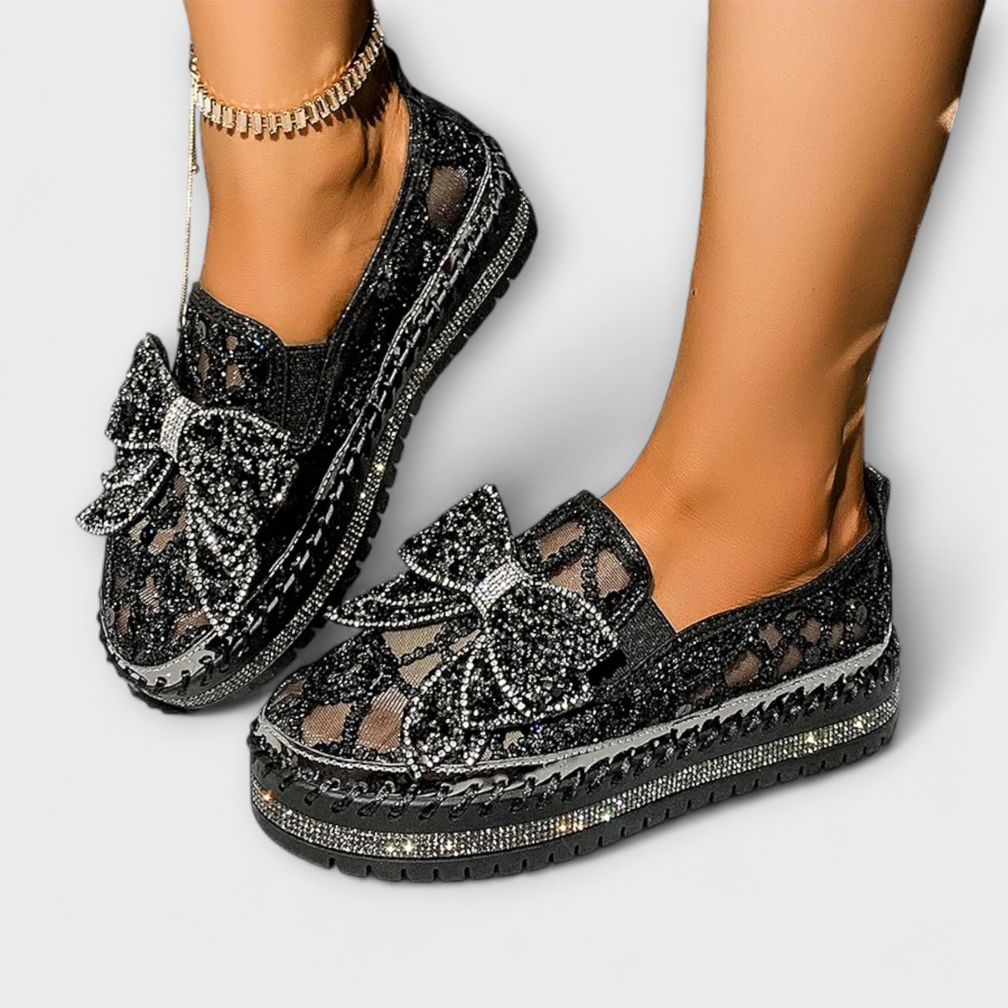 Rue – Mocasín con Lazo de Strass