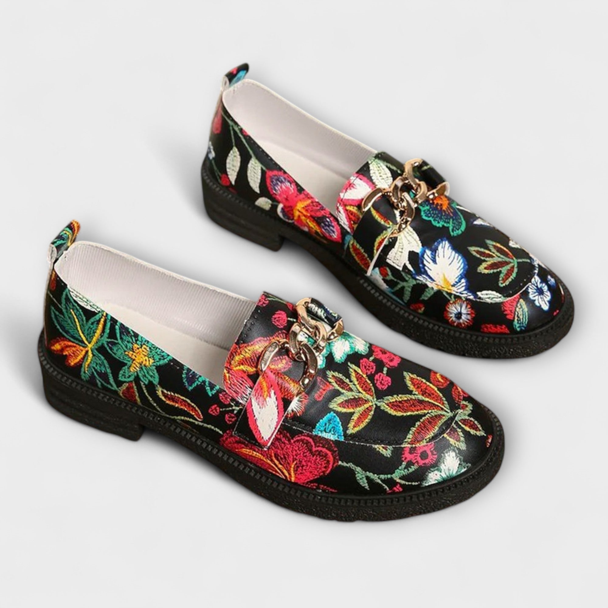 Orla – Mocasines Multicolores con Patrón Floral