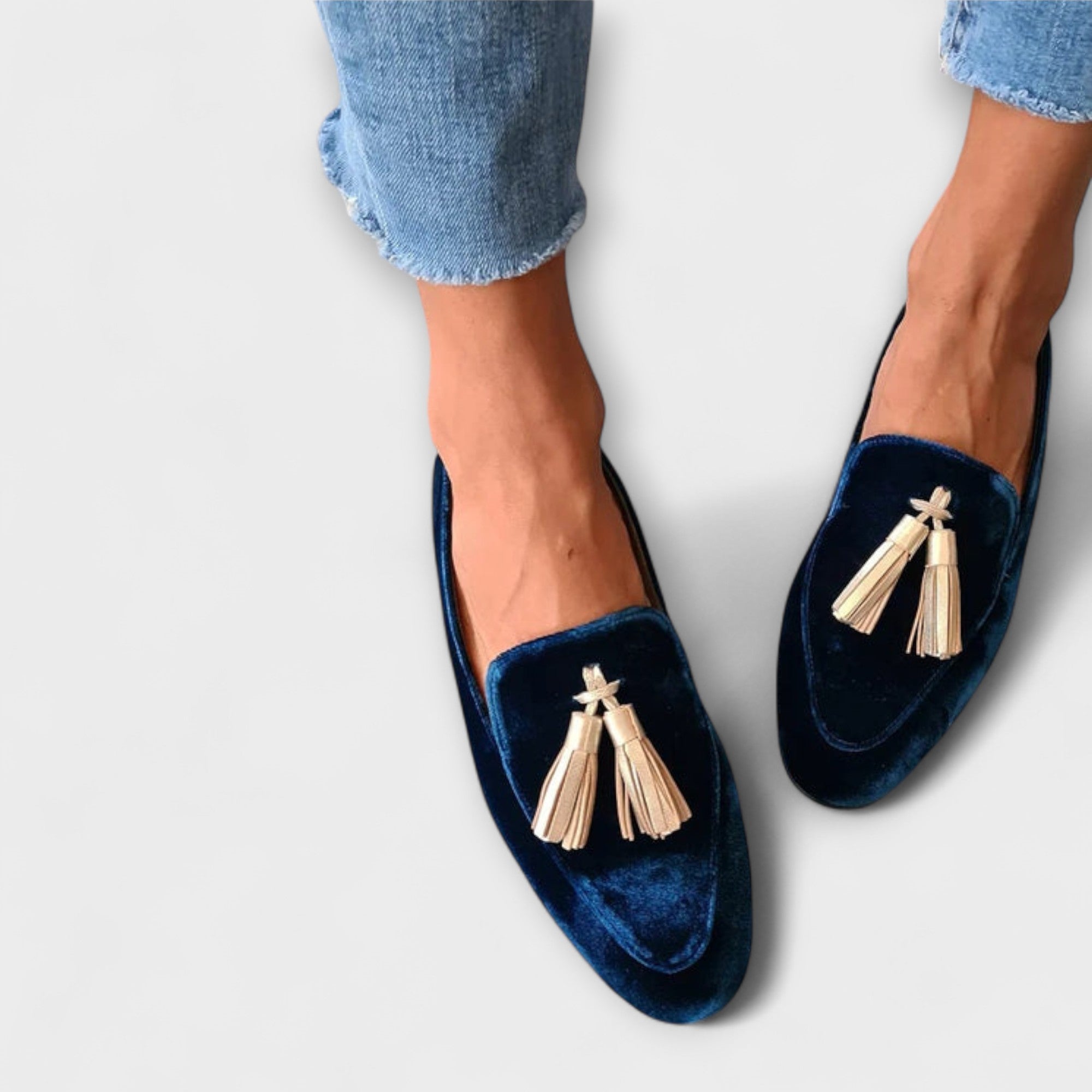 Quinnlyn – Mocasines de inspiración vintage con borlas