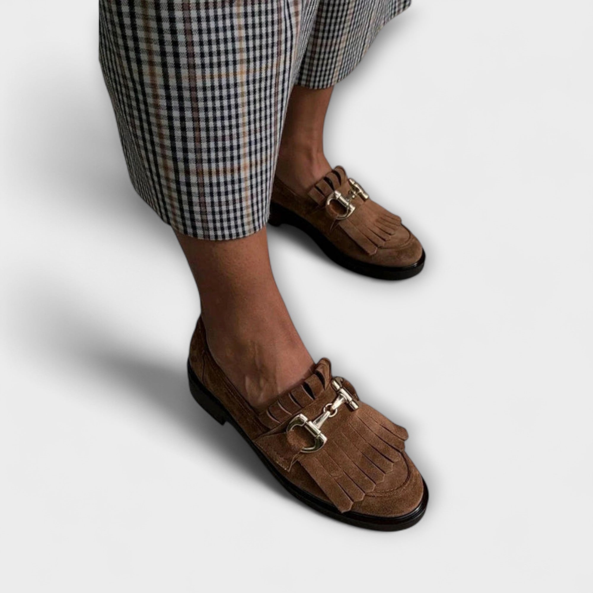 Fleur – Mocasines Marrones con Punta Redonda