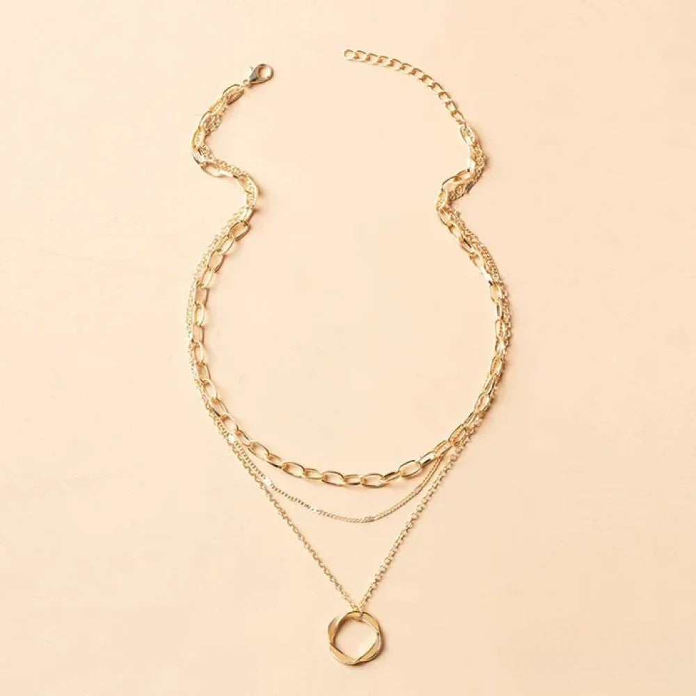 Collar Capa de Oro Retro