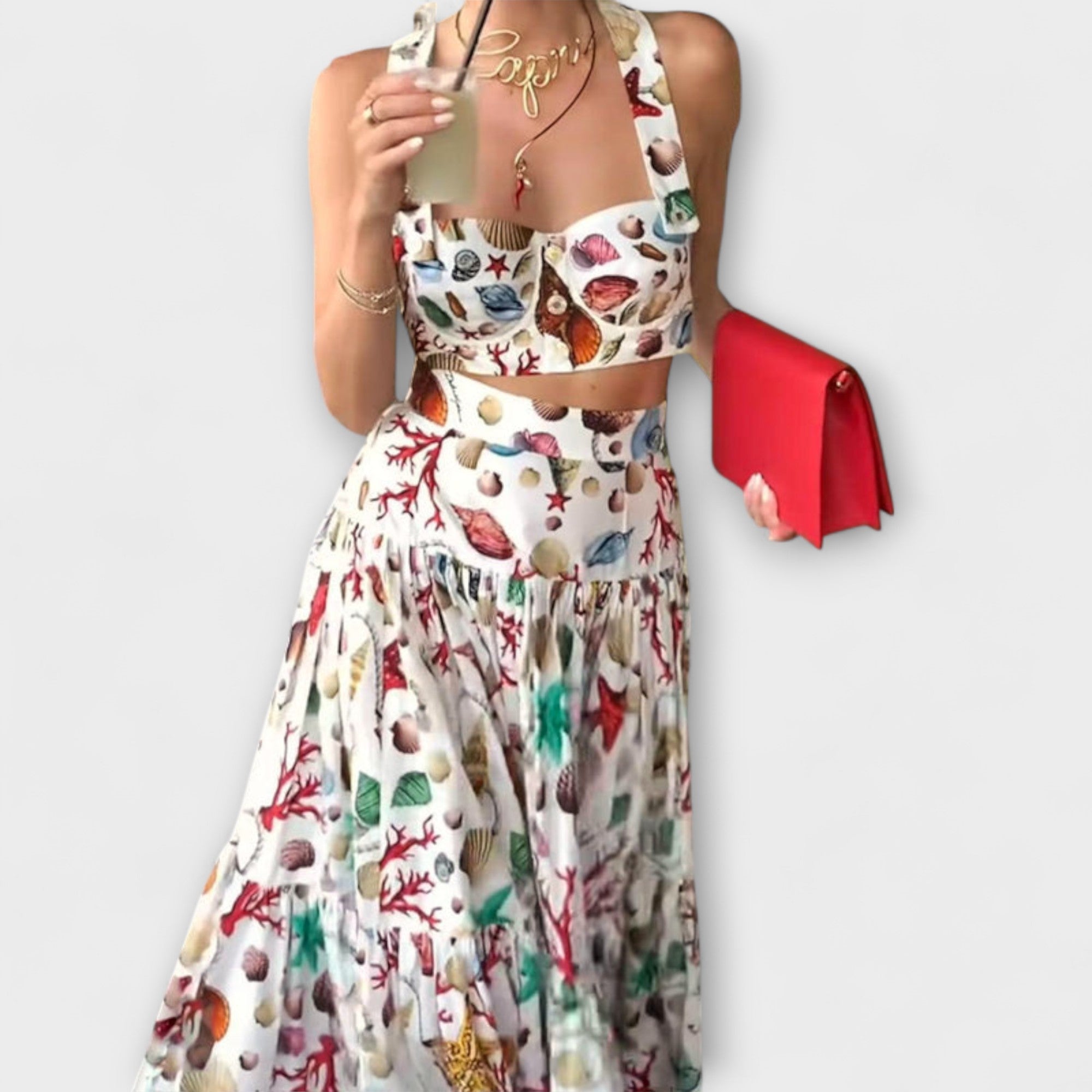 Heather - Elegante conjunto de dos piezas de falda