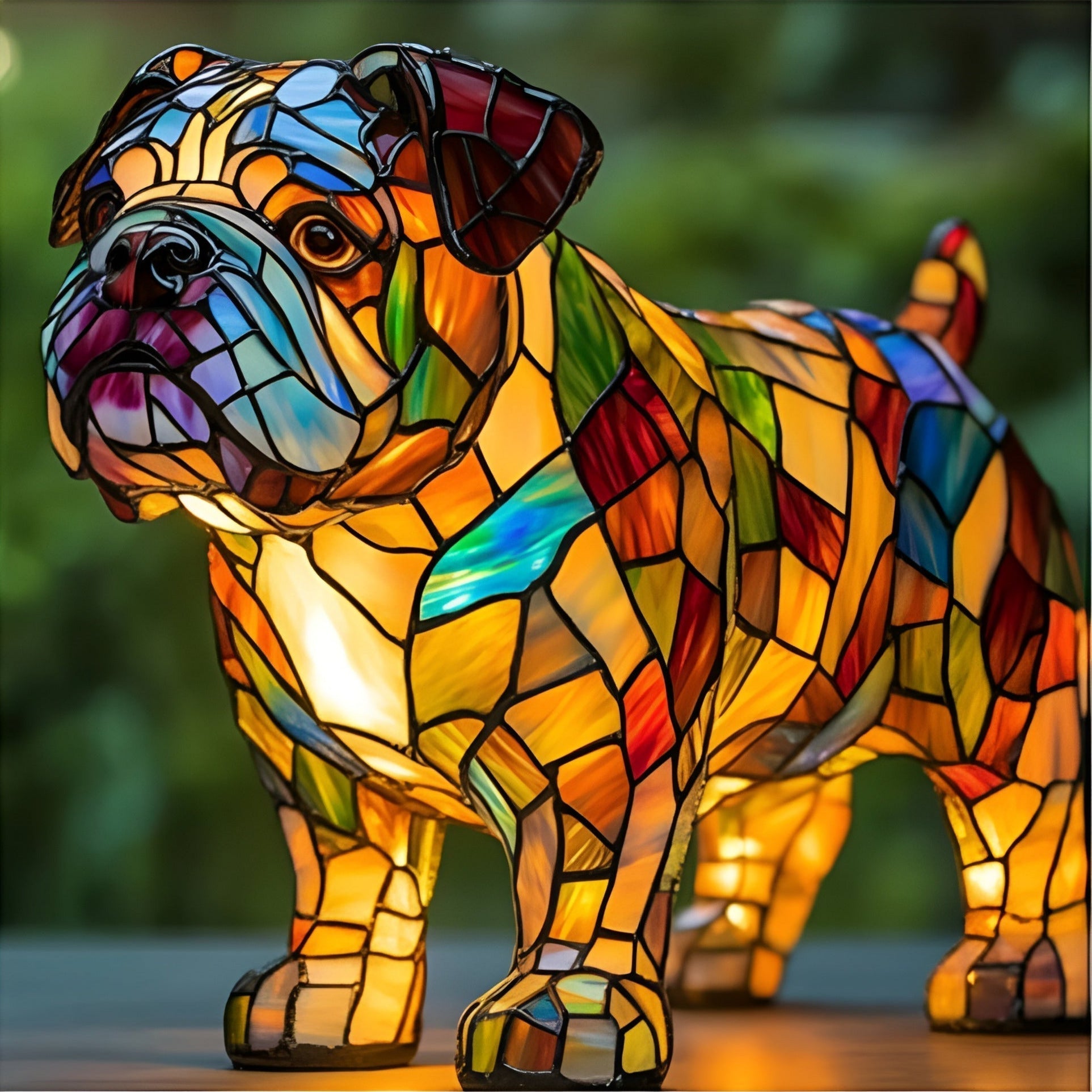 Papou – Lámpara mágica para perros de vidrio coloreado