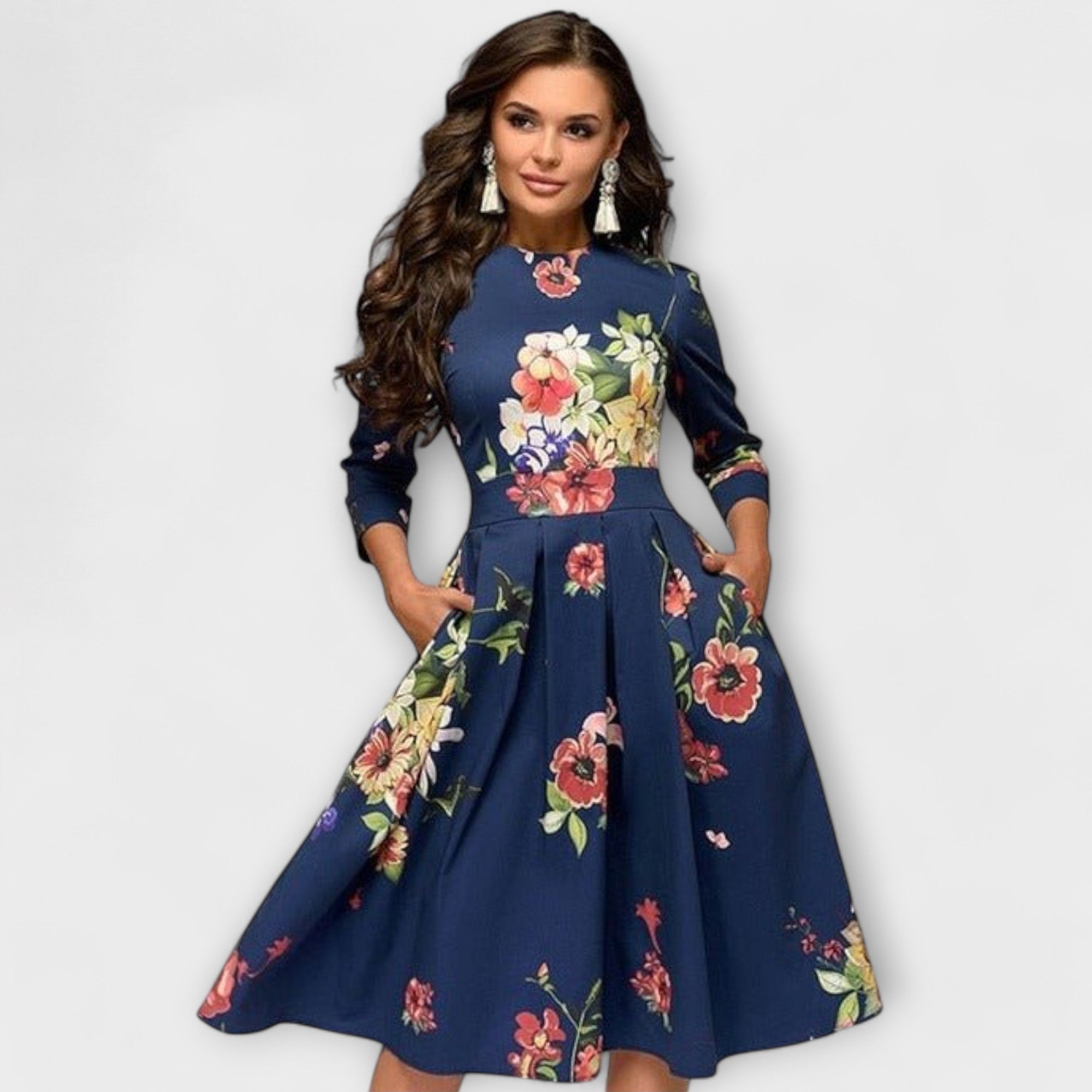 Retrozo - Elegante vestido hasta la rodilla